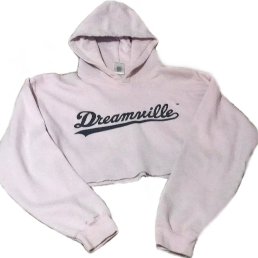 J Cole Dreamville Long Sleeve Cropped Hoodie